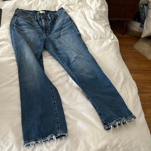 Madewell High rise straight leg jeans - slim Demi boot fit